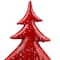 Northlight; Northlight 10" Red Shiny Christmas Tree with Snowy Accents Tabletop Decoration ; Category:Christmas Tabletop Decor; Image:7